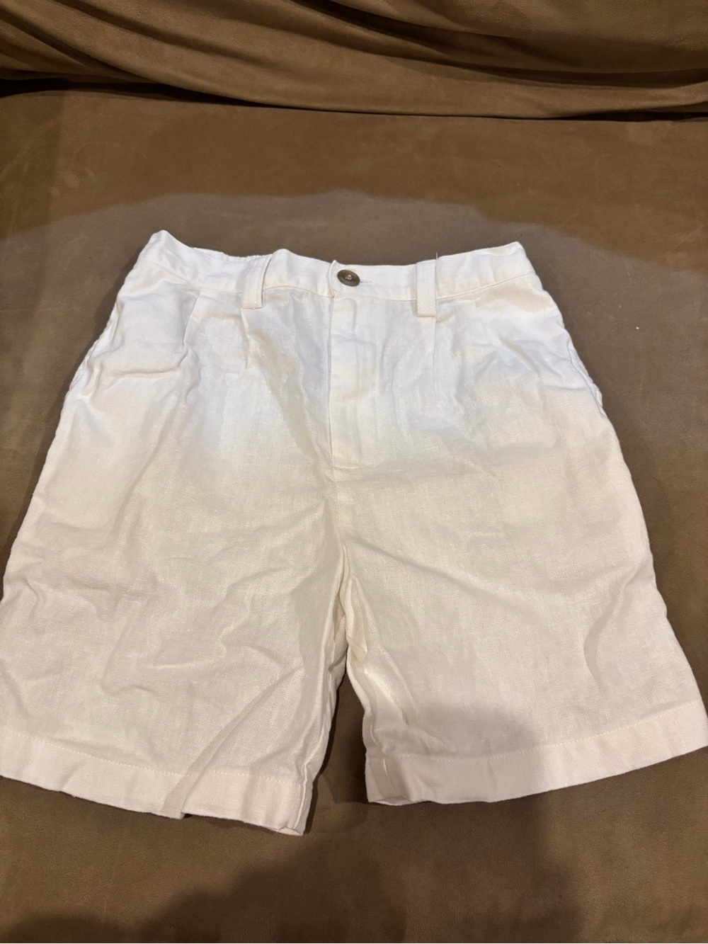 Kelly's Kids White Cotton Elastic-Waist Shorts